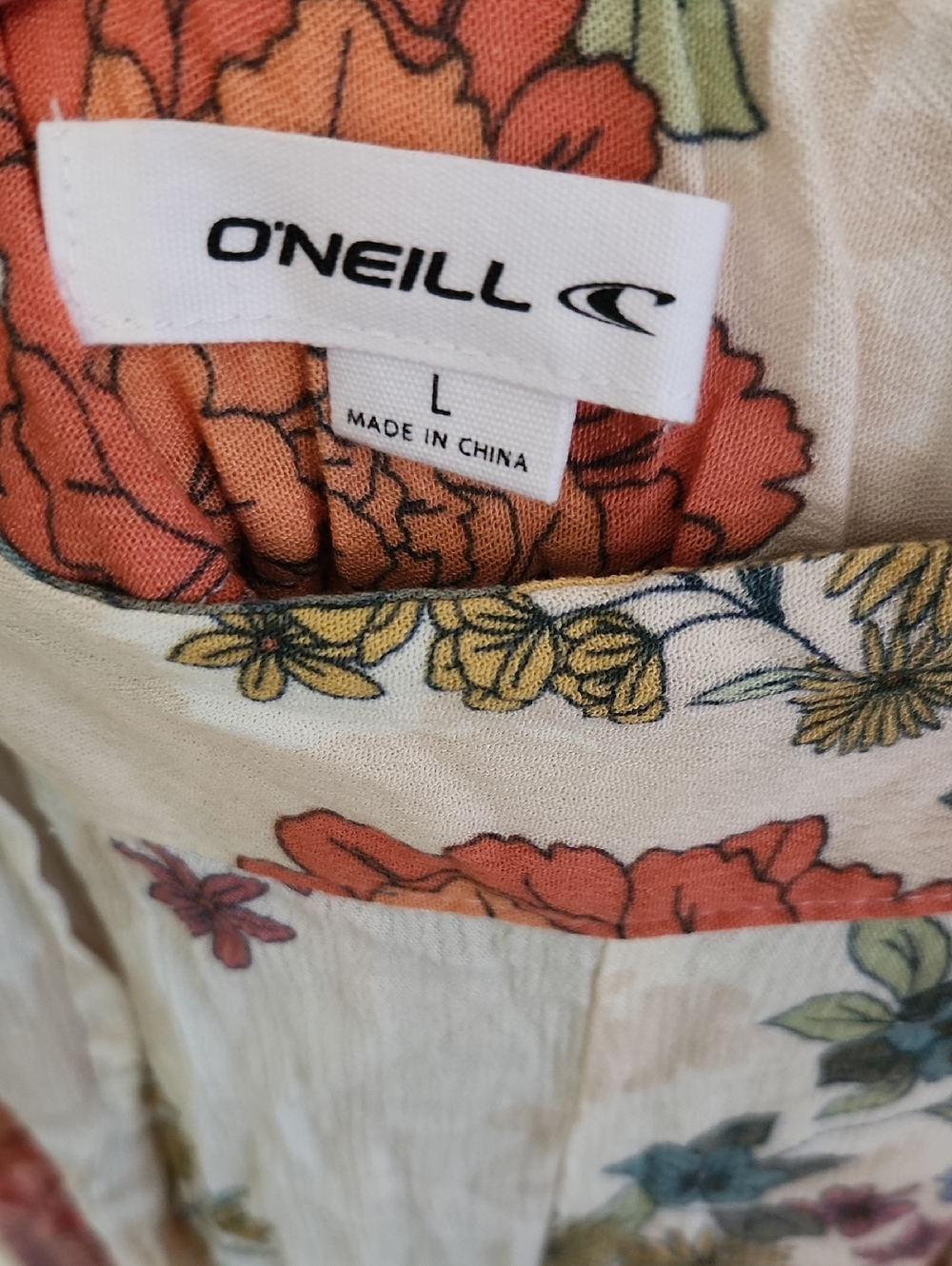 O'Neill Tymea Cream Floral Pants Large - Picture 5 of 6